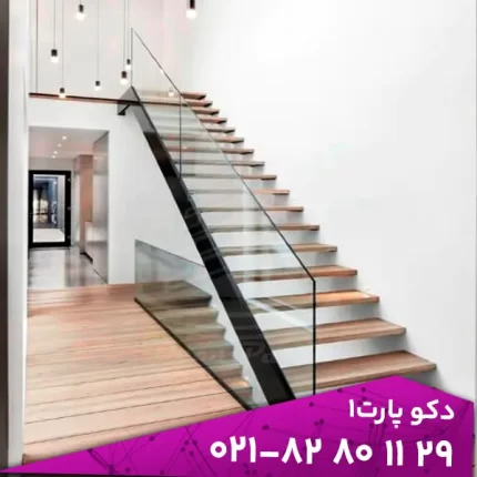 نرده شیشه ای | هندریل شیشه ای راه پله | جان پناه تراس