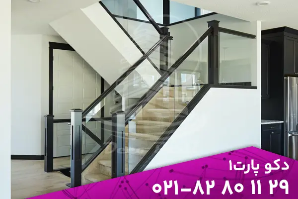 هندریل شیشه ای راه پله