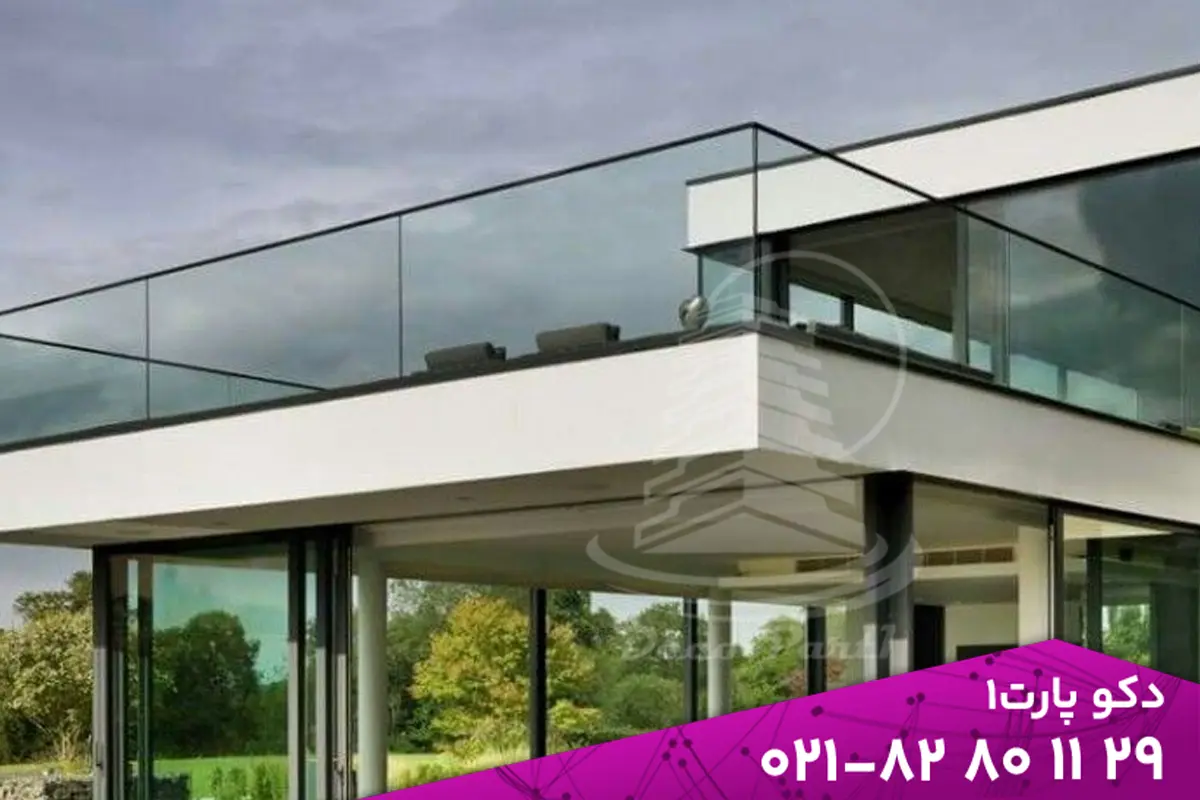 Safe glass railing for balconies and terraces