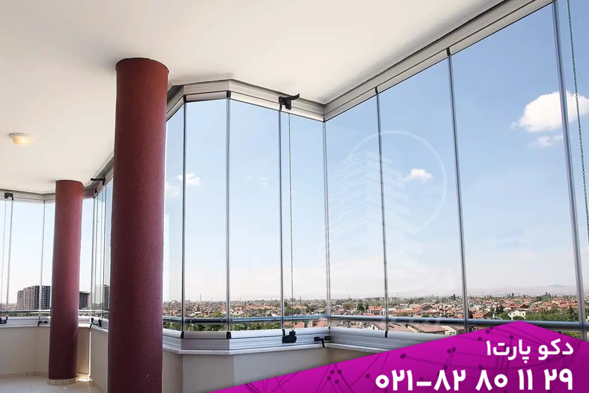 پنجره ریلی برای بالکن