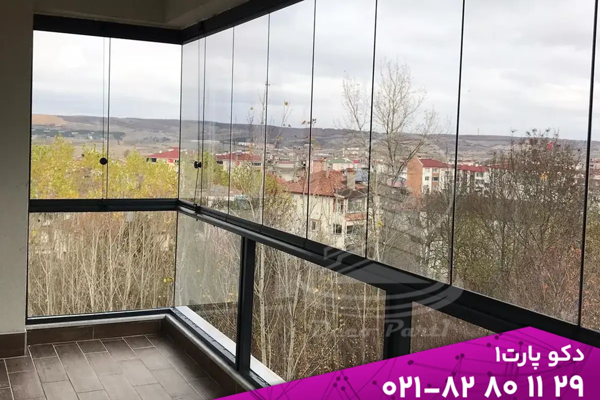 پنجره ریلی شیشه ای اسلایدینگ