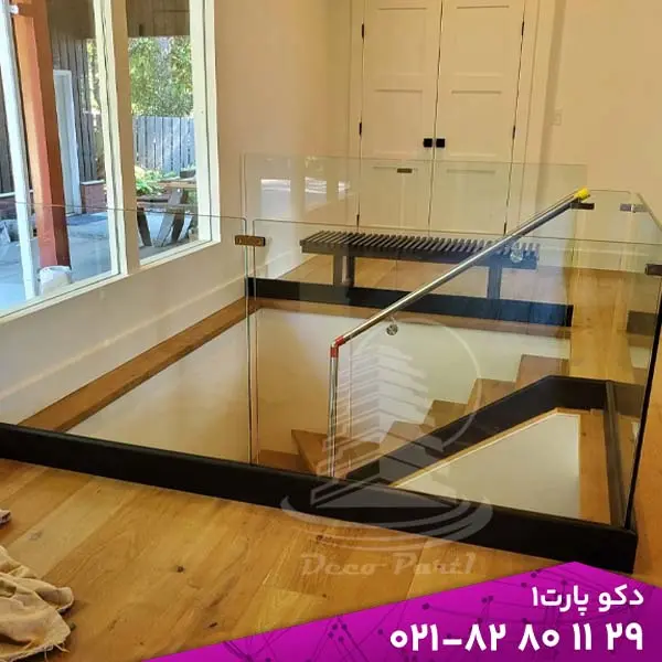 u channel glass railing3 نرده شیشه ای یو چنل